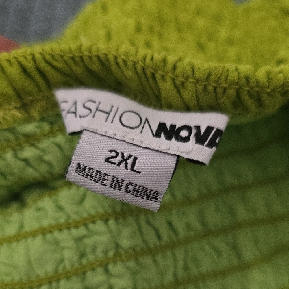 Lime Green Women's Jumpsuit - Picture 3 of 5